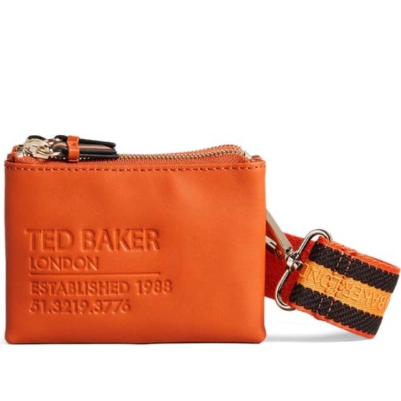 Authentic TED BAKER LONDON LOGO Leather double zip Crosby - Picture 15 of 15